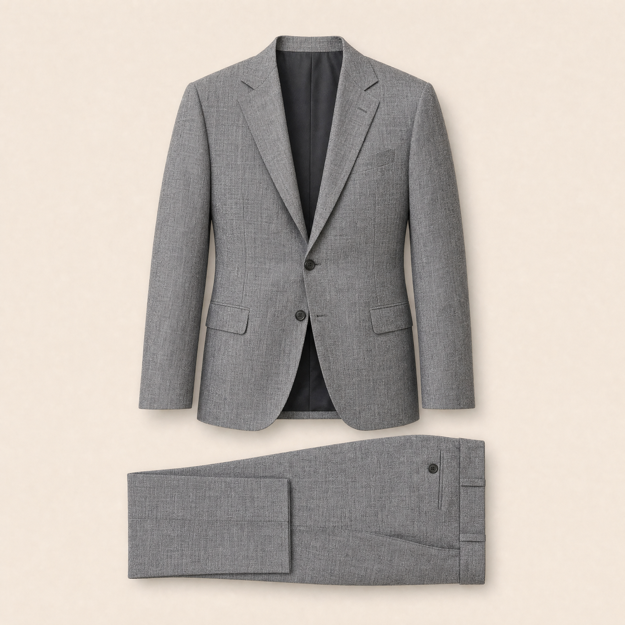Landis two-piece suit — Iron Gray linen