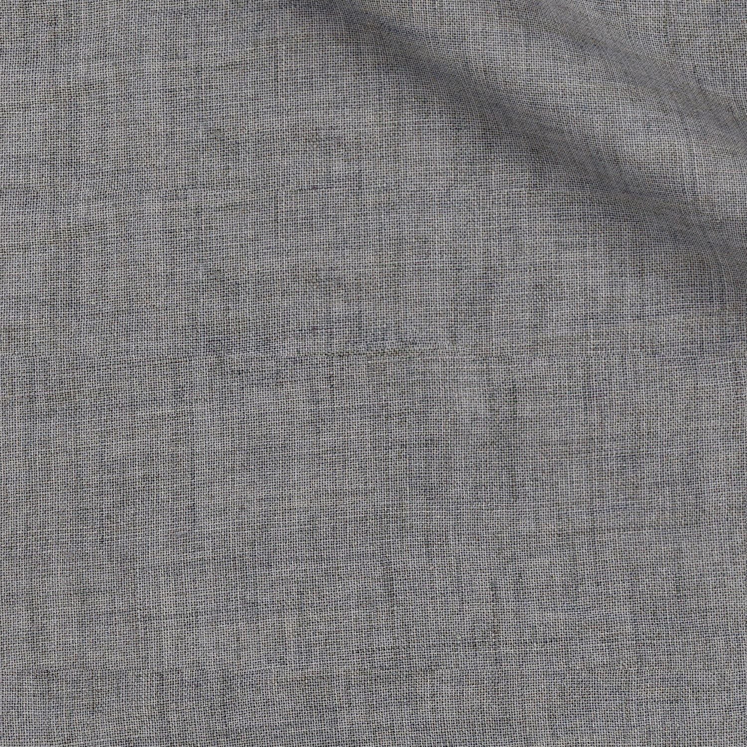 Landis fabric swatch — Iron Gray melange, 170 gsm, Draperì Corsini
