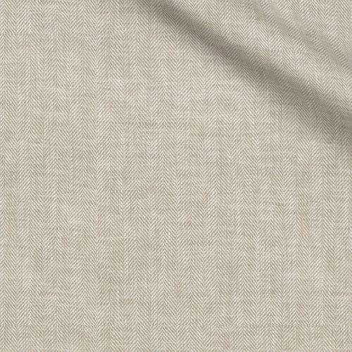 Landseer fabric swatch — Oyster Gray Herringbone, Piero Tallini