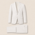 Lido two-piece suit — Off White Solid