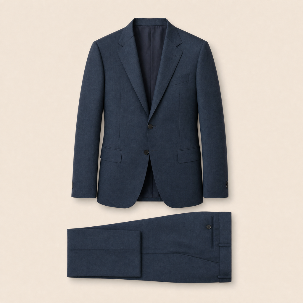 Lyra two-piece suit — Dark Blue cotton blend