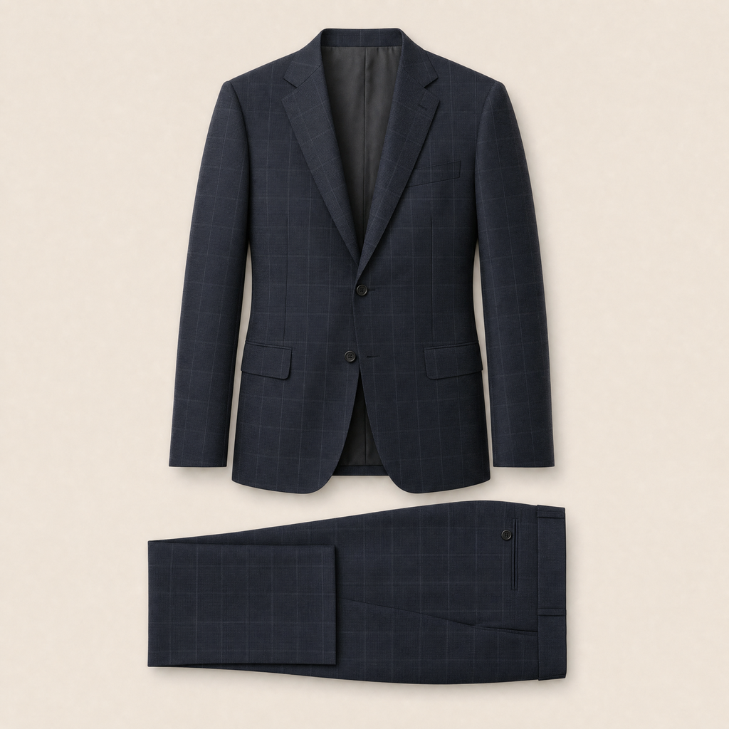 Marcus two-piece suit — Faded Blue merino wool