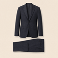 Marquette two-piece suit — Navy Blue merino wool