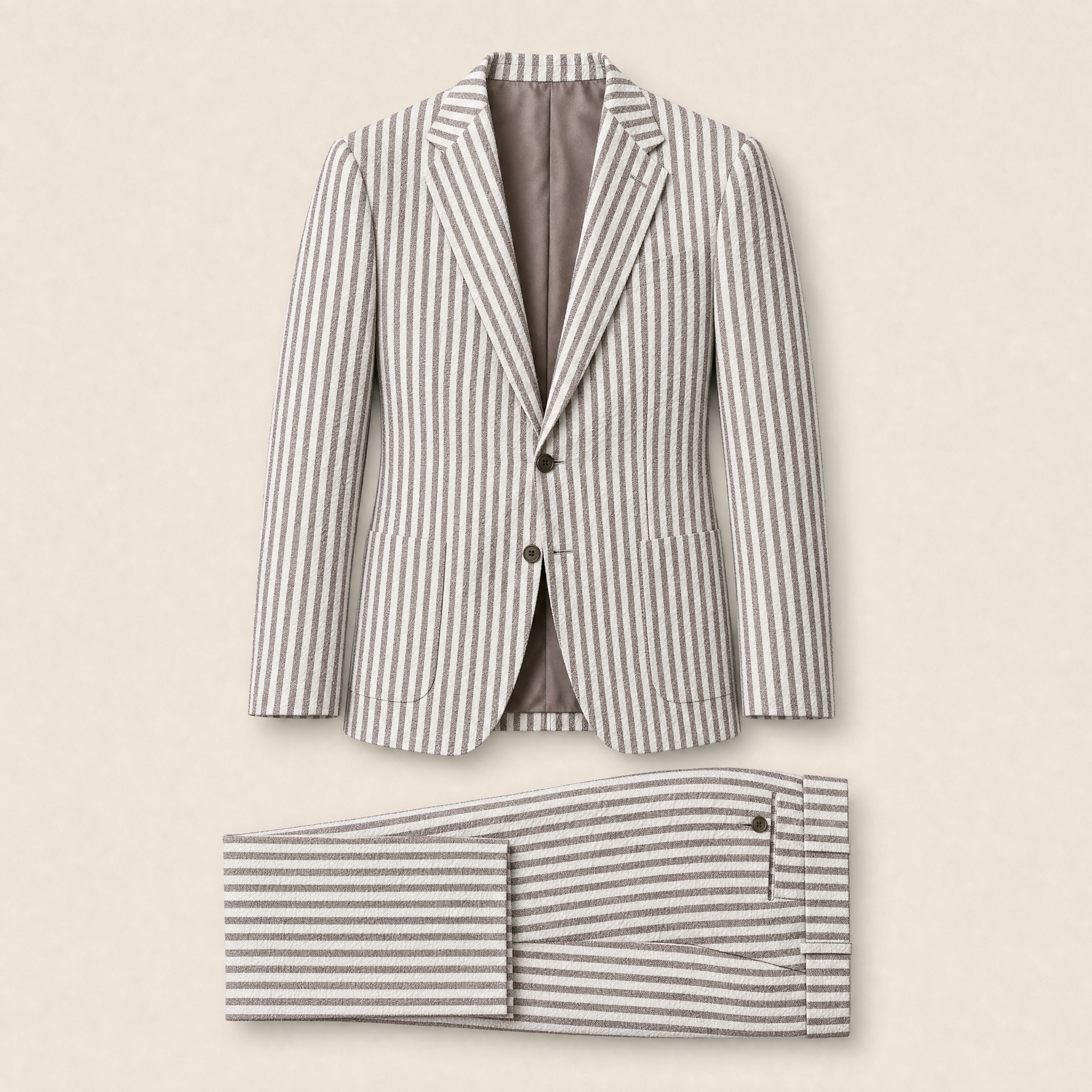 Mcgee two-piece suit — Light Gray Striped