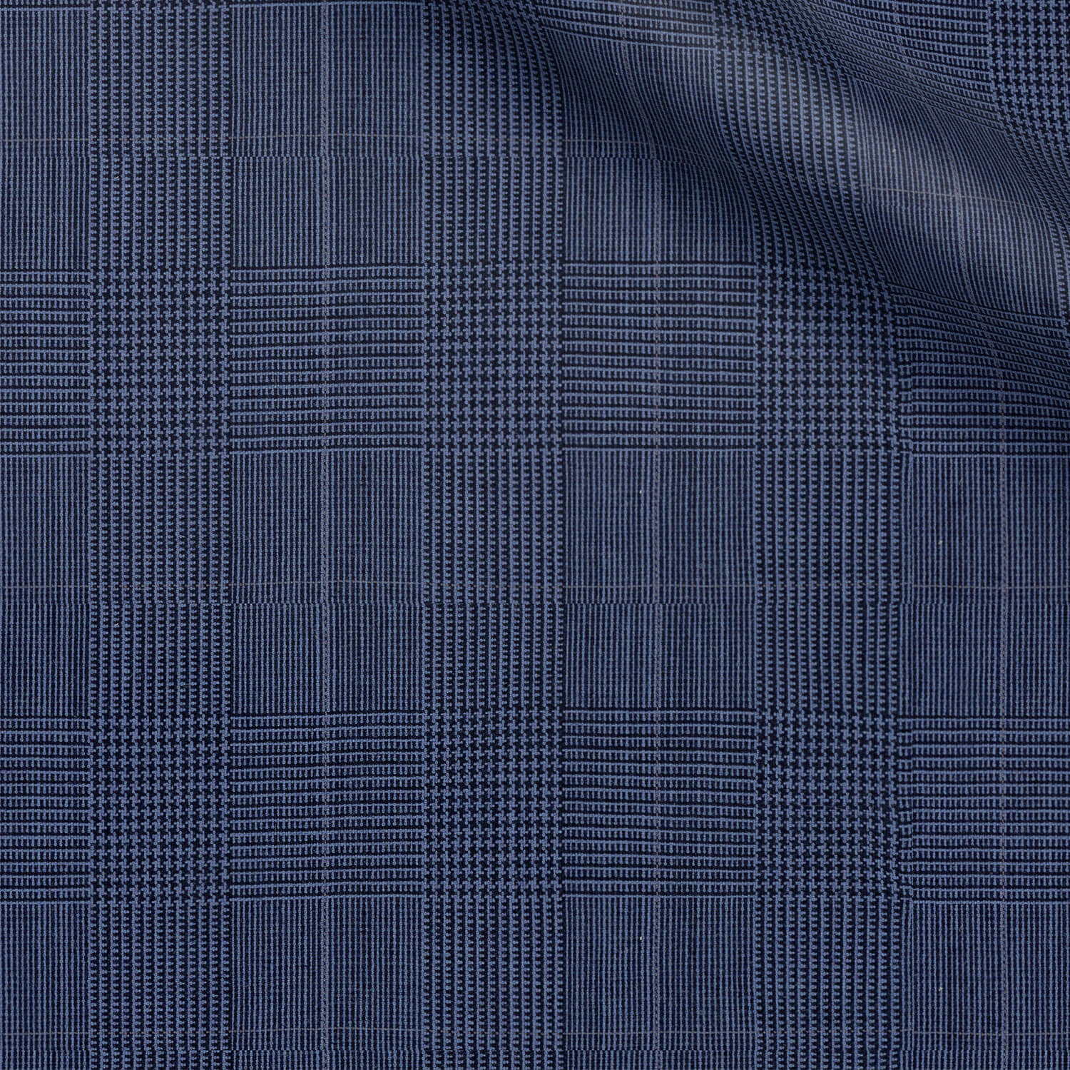 Mcintyre fabric swatch — Blue filafil, 140 gsm, Draperì Corsini