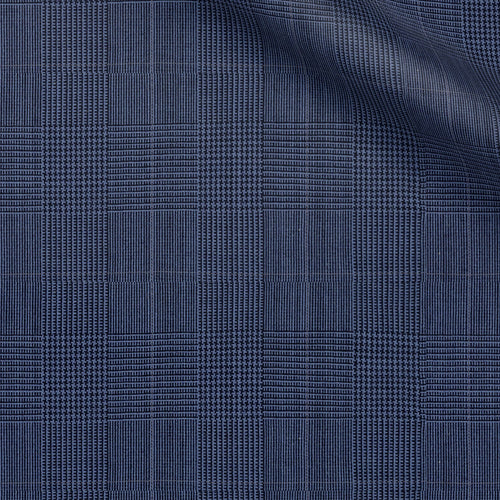 Mcintyre fabric swatch — Blue filafil, 140 gsm, Draperì Corsini