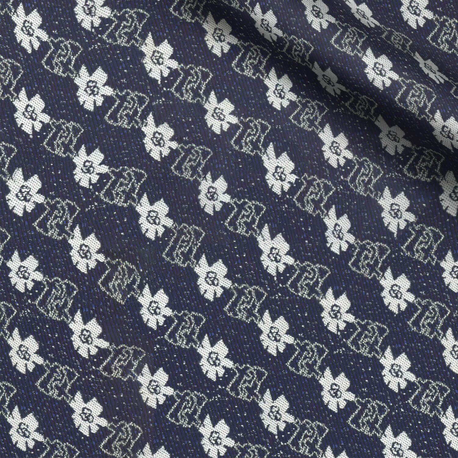 Mcpherson fabric swatch — Blue jacquard, Draperì Corsini