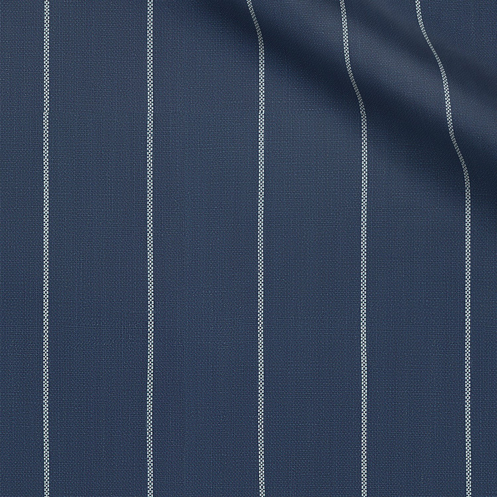 Megano fabric swatch — Navy Blue Striped, Piero Tallini