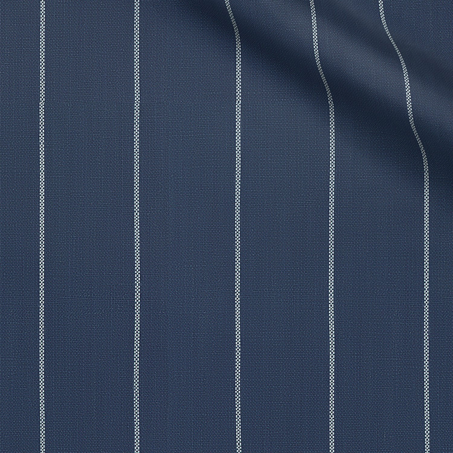 Megano fabric swatch — Navy Blue Striped, Piero Tallini