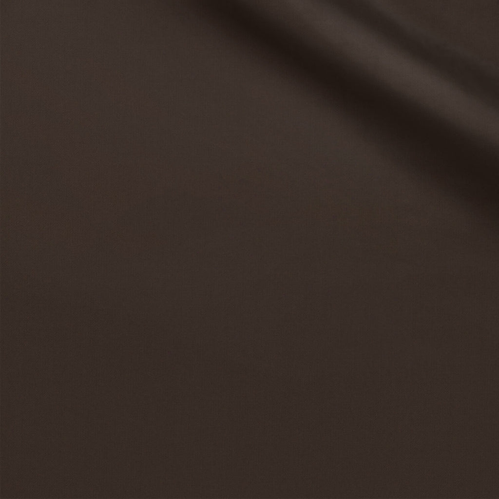 Meza fabric swatch — Chocolate twill, 260 gsm, Draperì Corsini