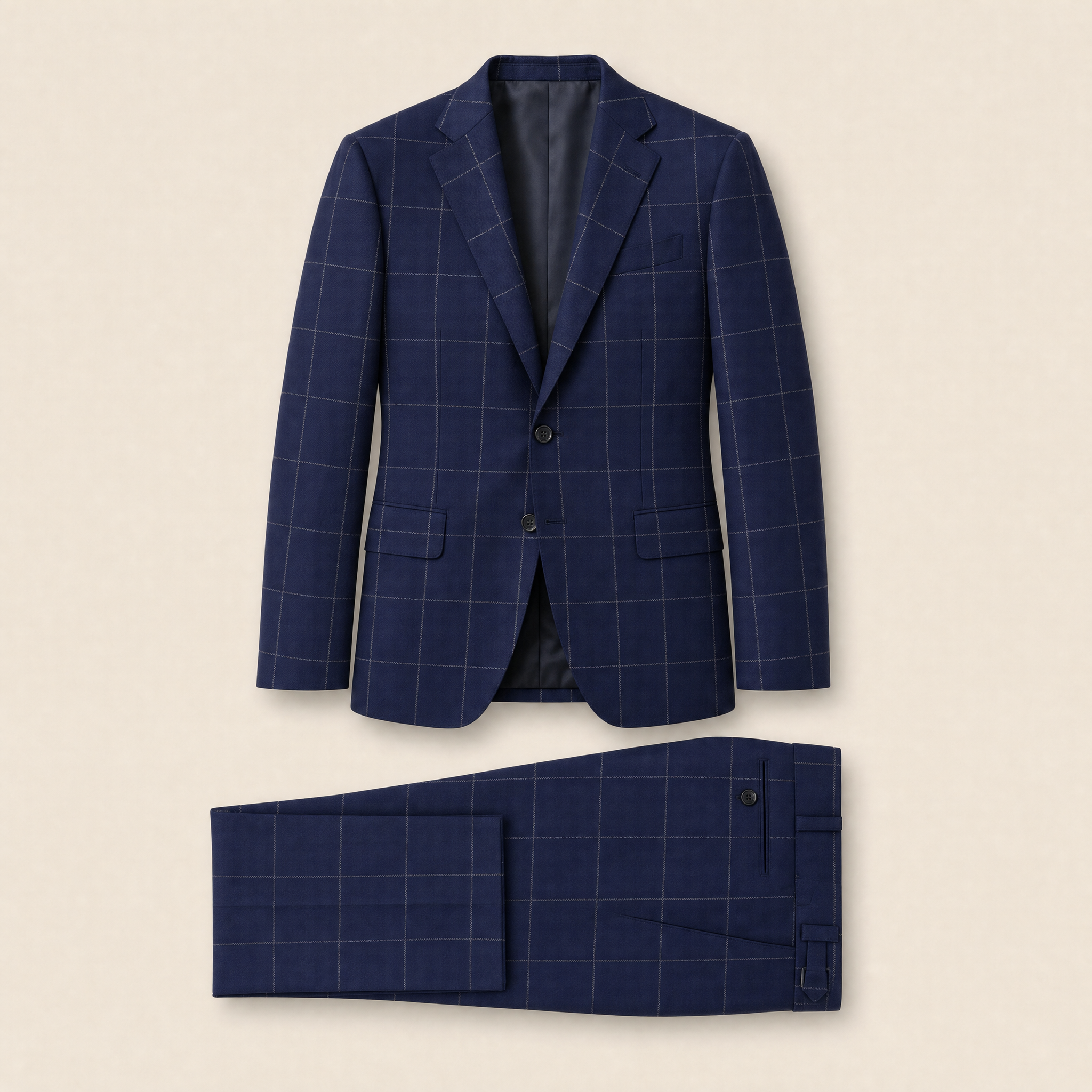 Mitfalls two-piece suit — Cobalt Blue technical