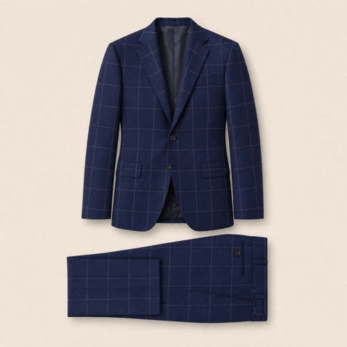 Mitfalls two-piece suit — Cobalt Blue technical
