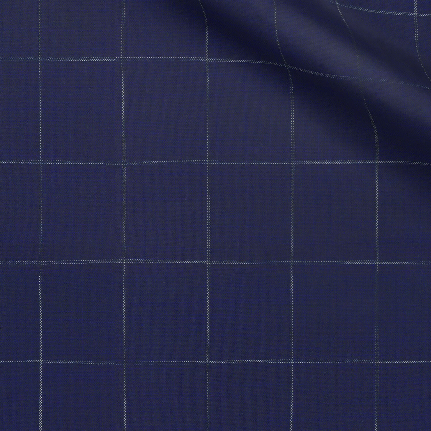 Mitfalls fabric swatch — Cobalt Blue sharkskin, Draperì Corsini
