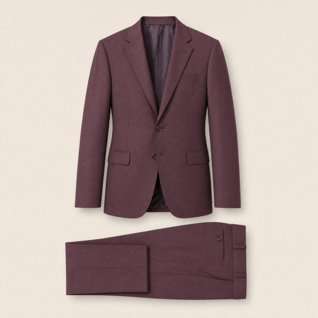 Mulberry two-piece suit — Burgundy technical