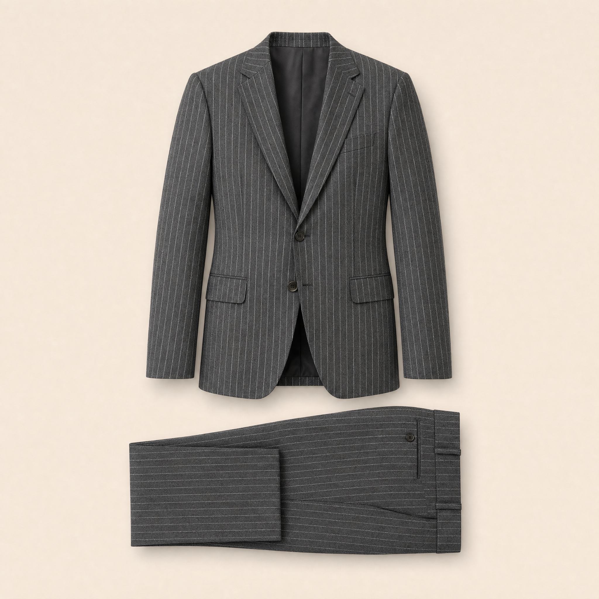 Muran Grey two-piece suit — Charcoal wool blend