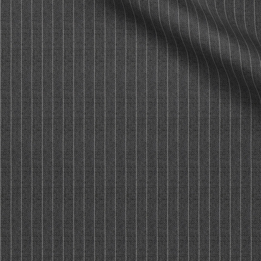 Muran Grey fabric swatch — Charcoal twill, 192 gsm, Draperì Corsini