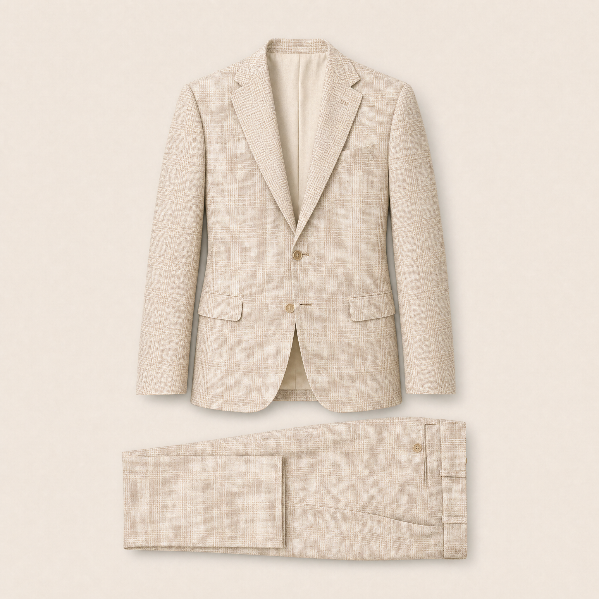 Negril two-piece suit — Sand Checked