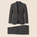 Niamh two-piece suit — Charcoal pure wool