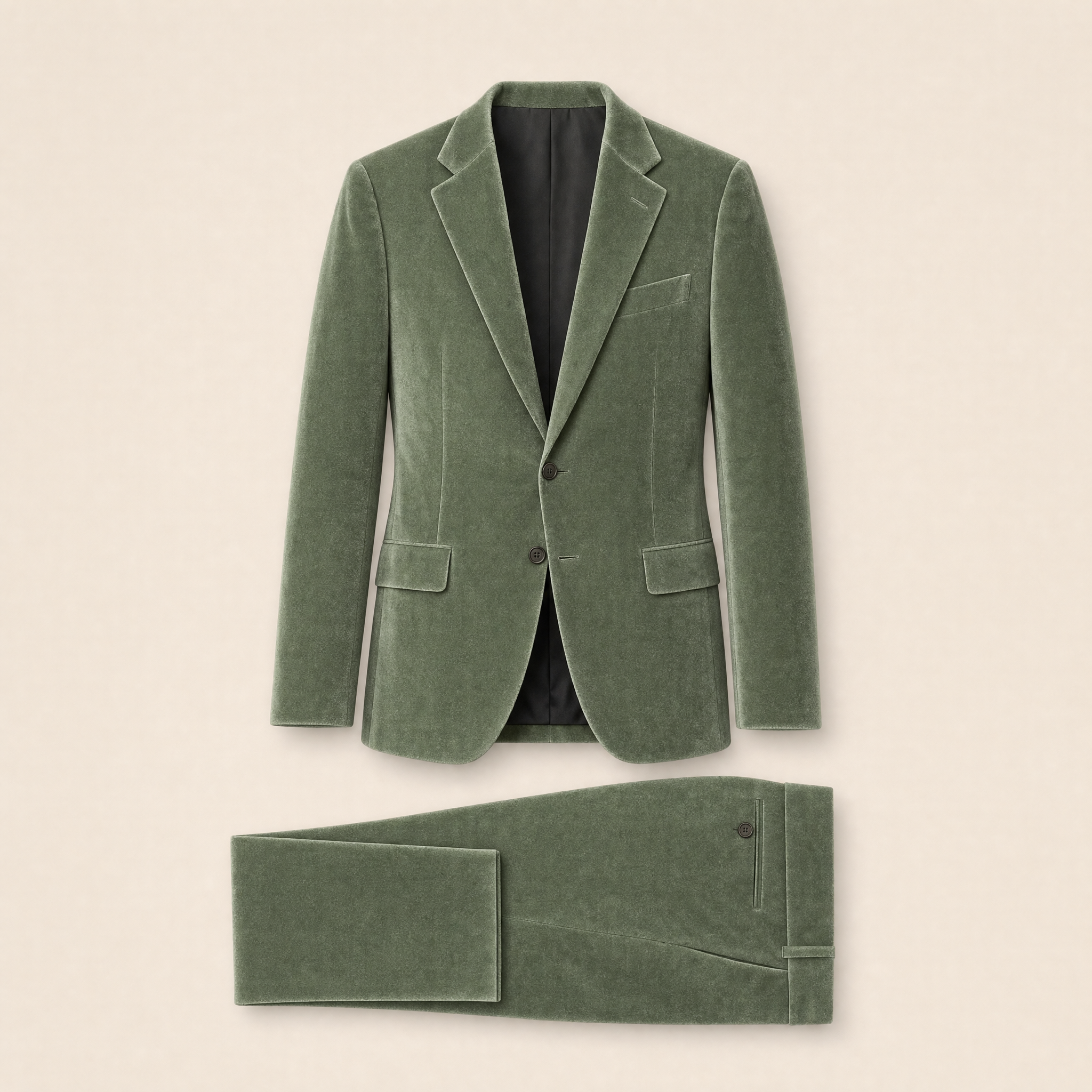 Noel two-piece suit — Sage Green Solid