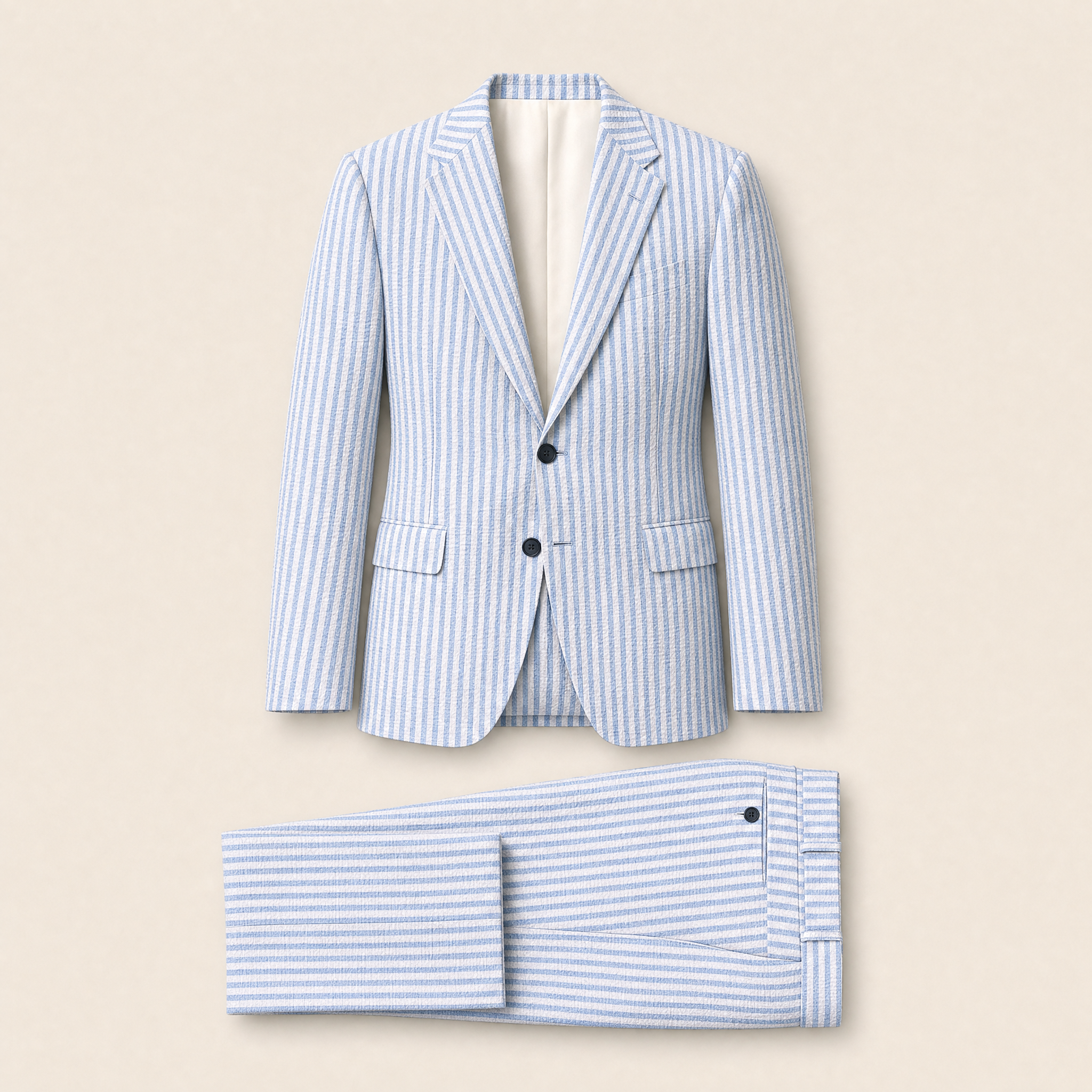 Penyfai two-piece suit — Baby Blue Striped