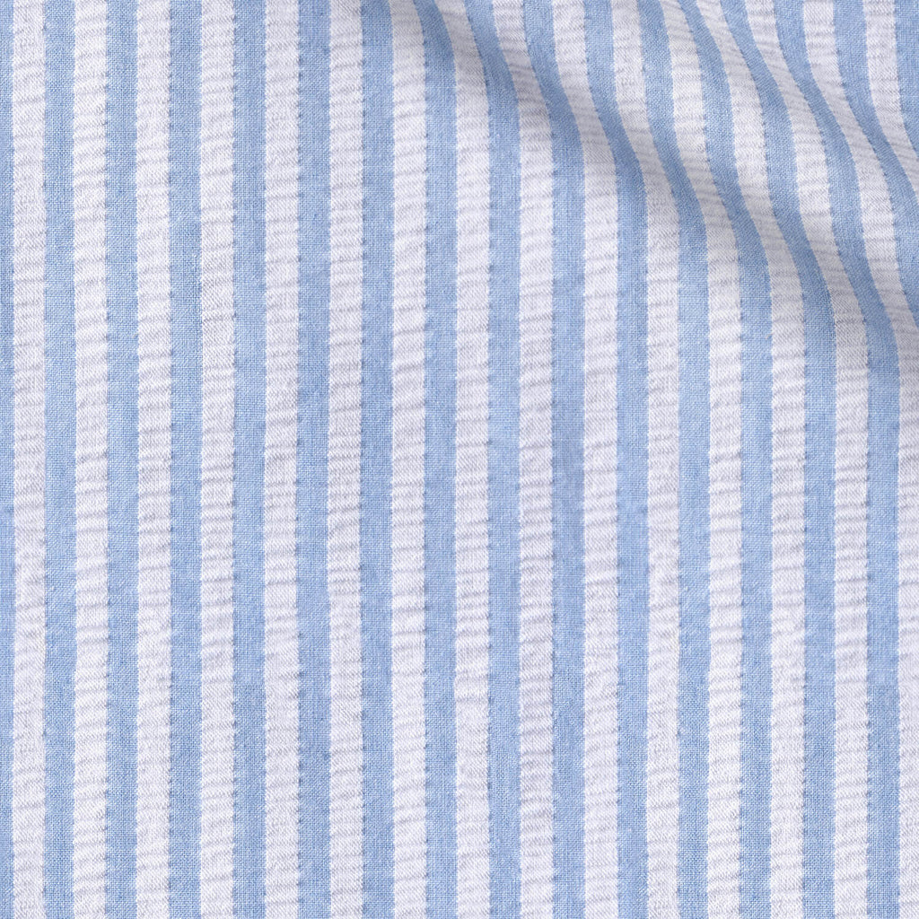 Penyfai fabric swatch — Baby Blue Striped, Piero Tallini