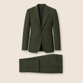 Phelps two-piece suit — Forest Green wool blend