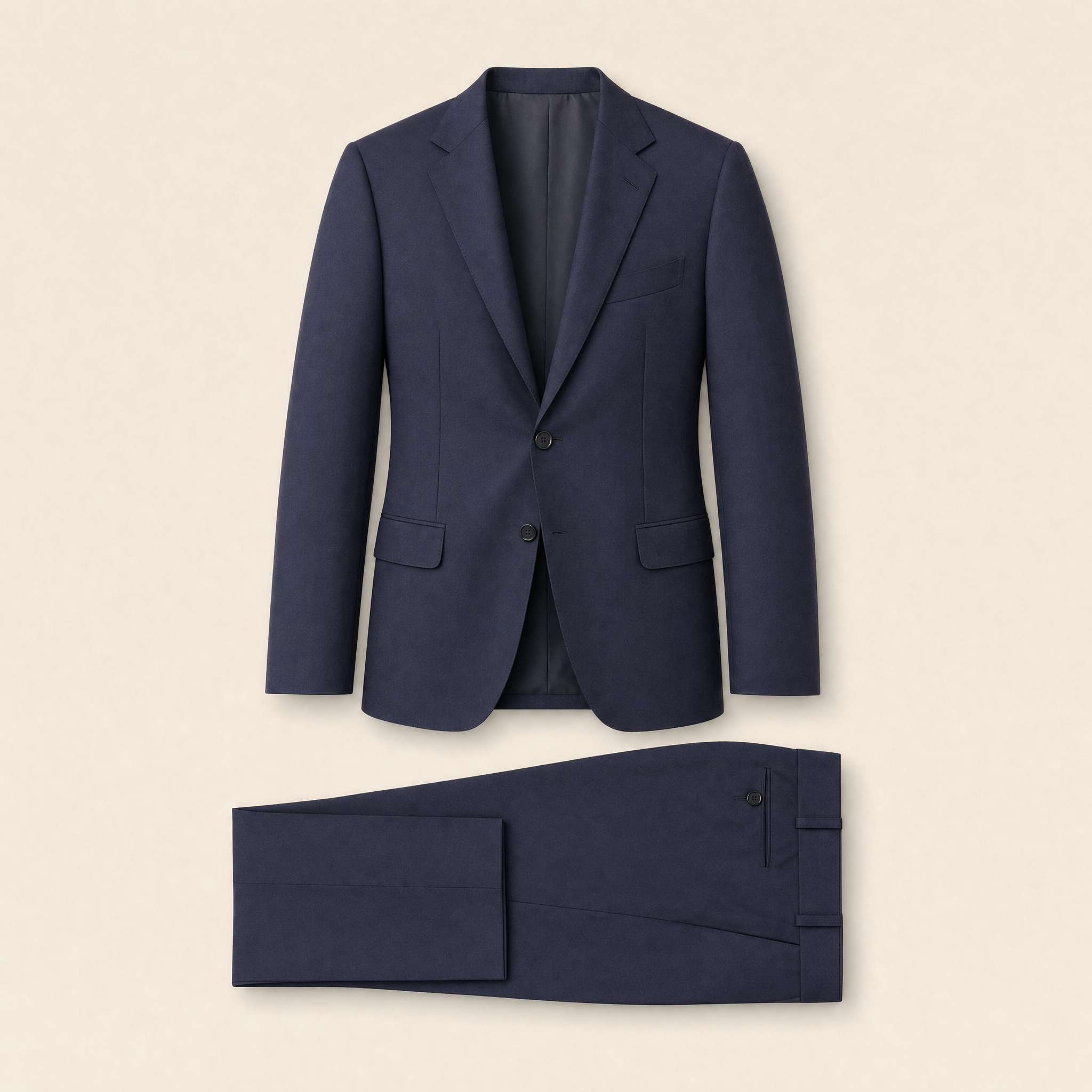 Piranesi two-piece suit — Navy Blue pure wool