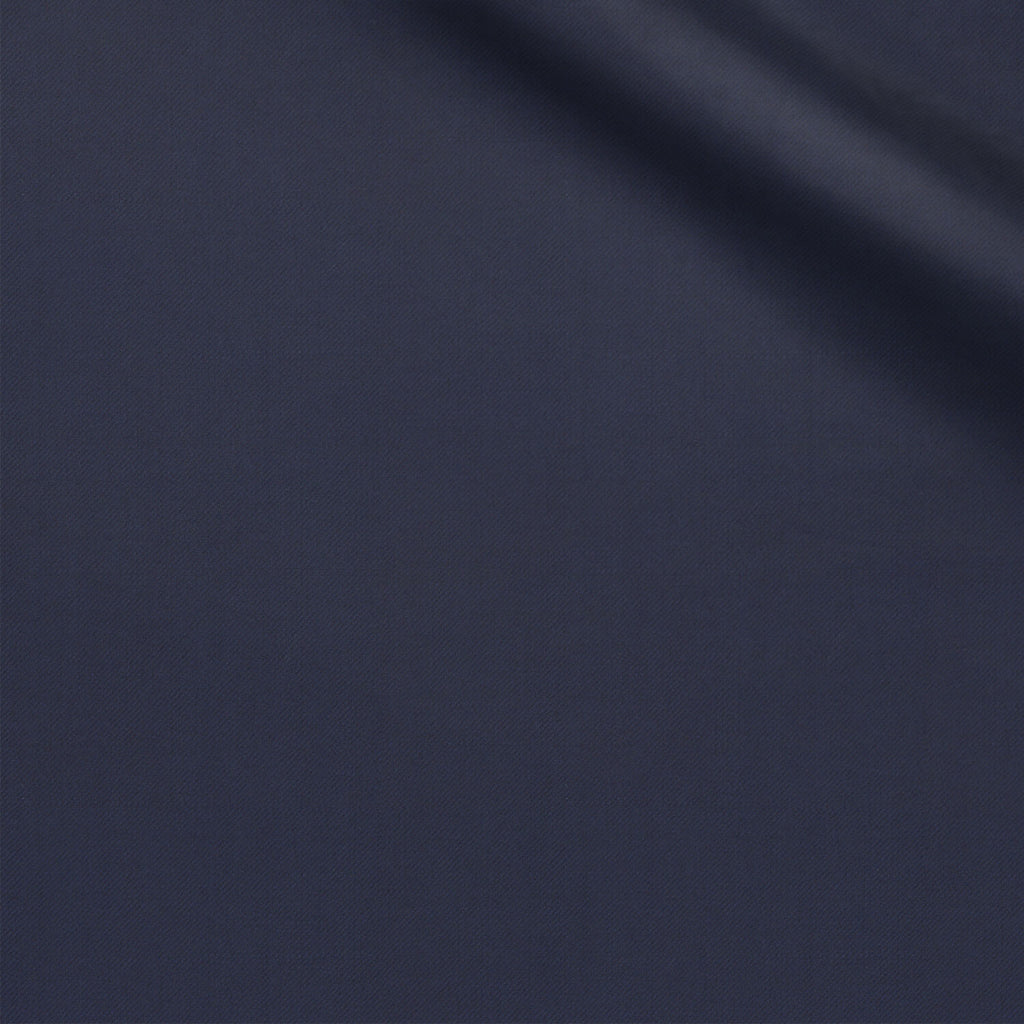 Piranesi fabric swatch — Navy Blue serge, 183 gsm, Draperì Corsini