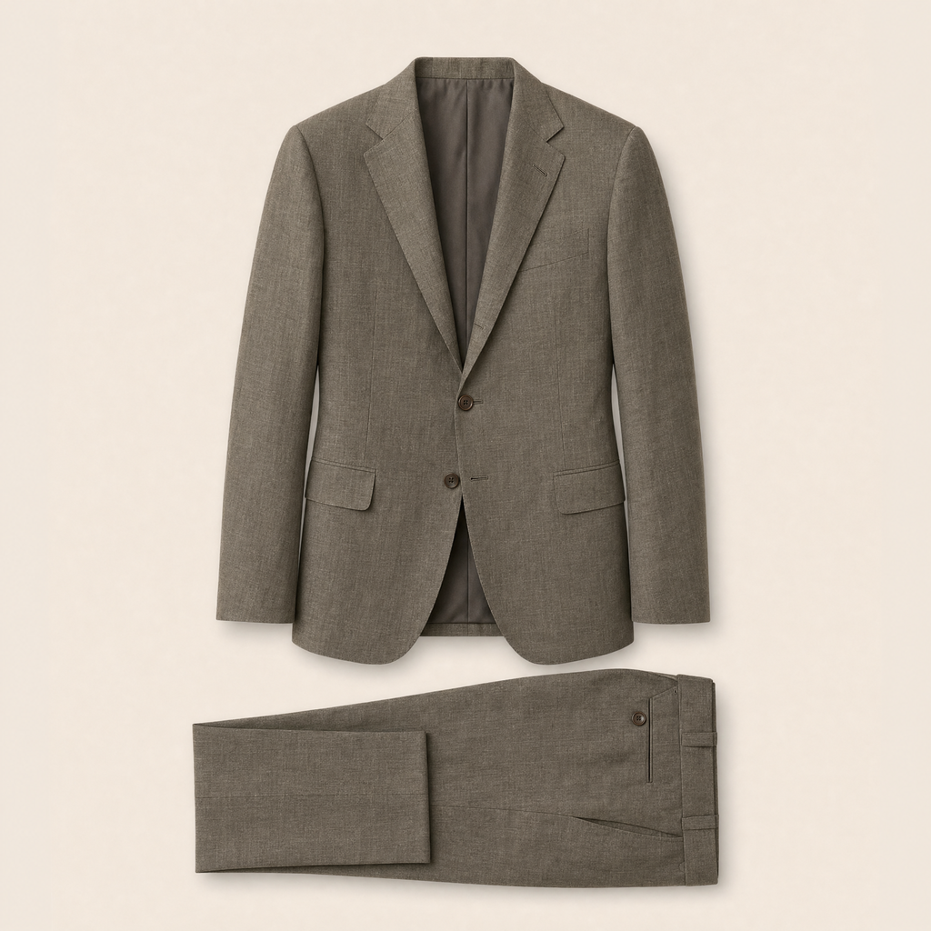 Pitons two-piece suit — Dark Gray linen blend