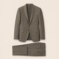Pitons two-piece suit — Dark Gray linen blend