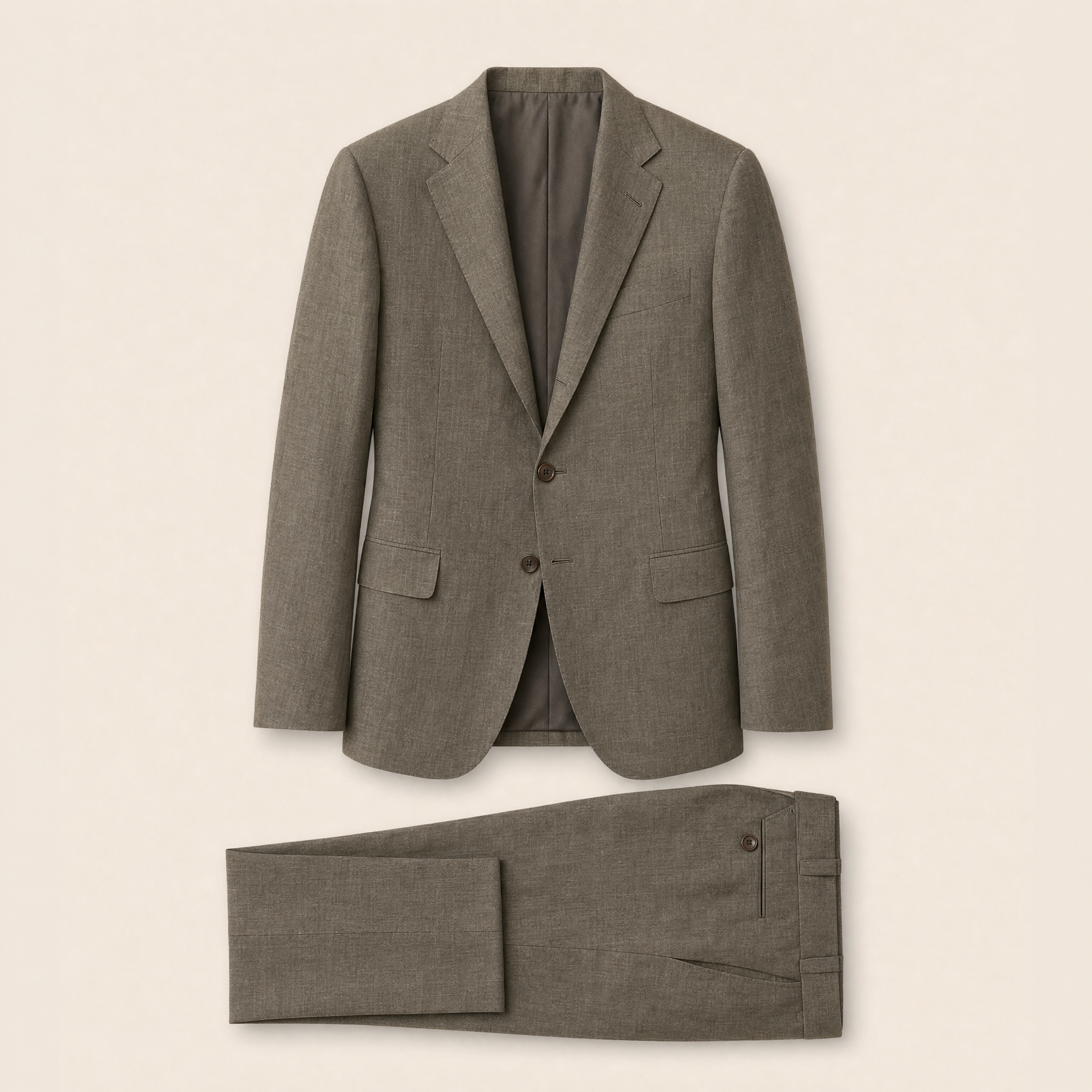 Pitons two-piece suit — Dark Gray linen blend