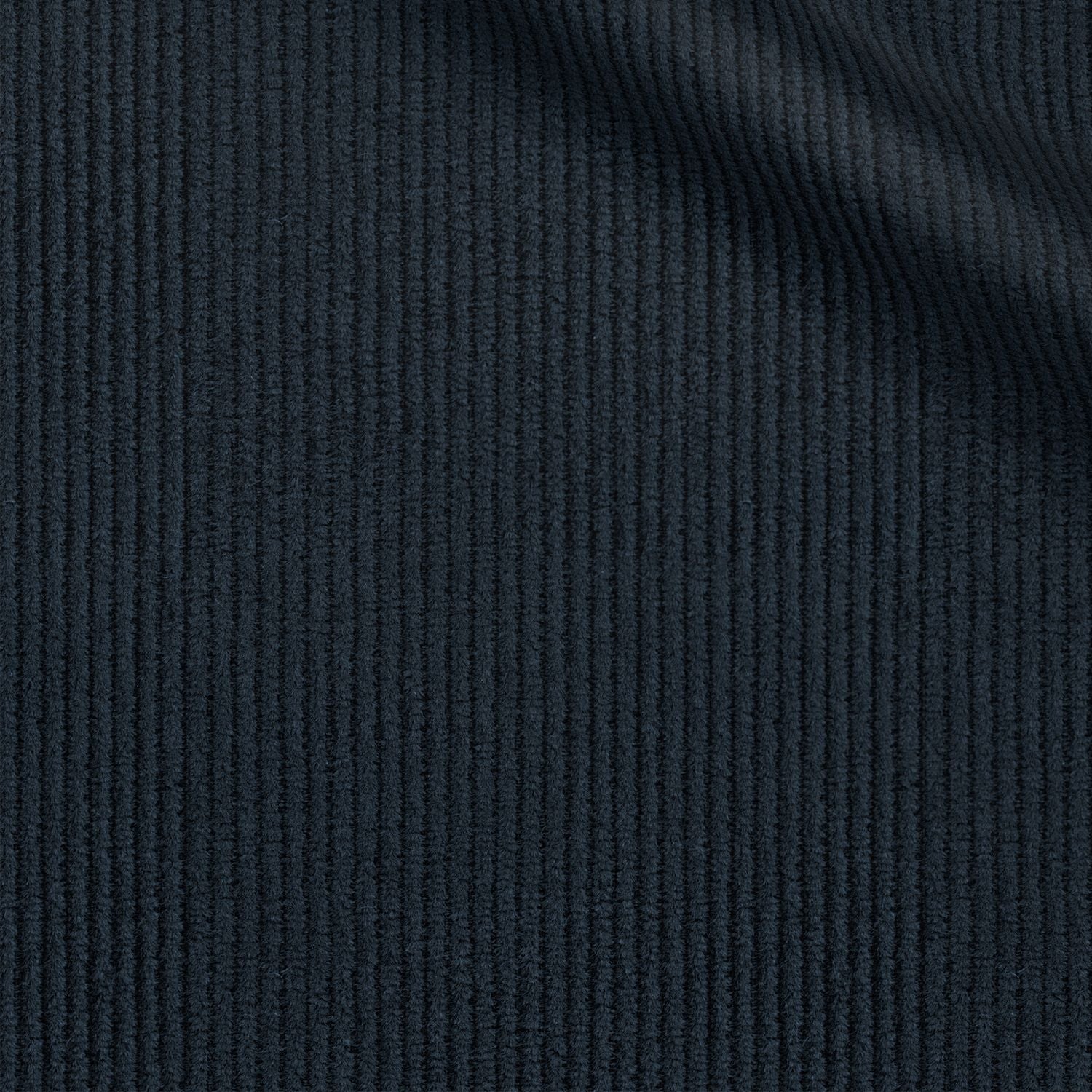 Rafman fabric swatch — Blue corduroy, 290 gsm, Draperì Corsini