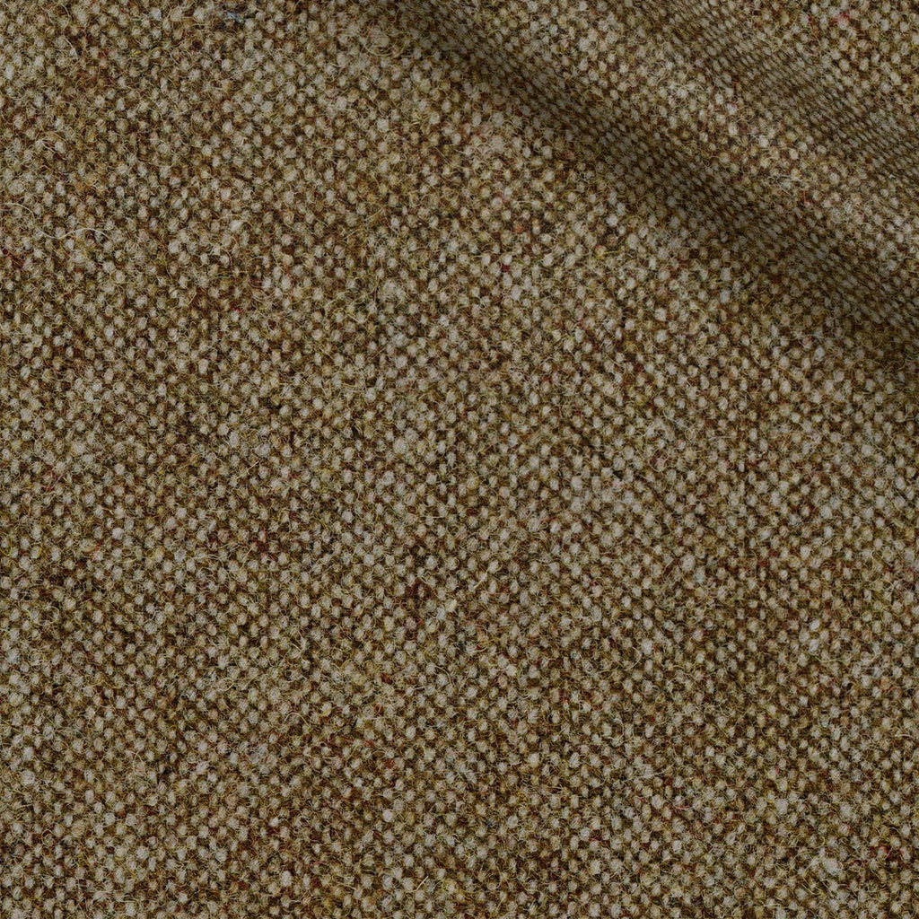 Reque fabric swatch — Brown donegal, Draperì Corsini