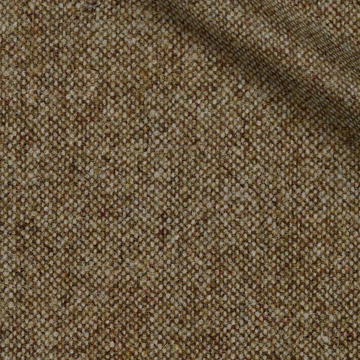 Reque fabric swatch — Brown donegal, Draperì Corsini