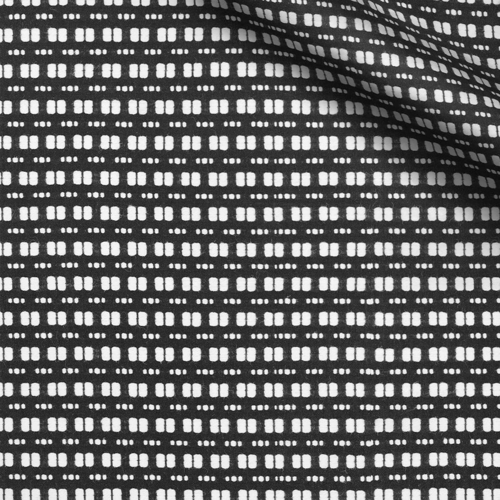 Romy fabric swatch — Black Micropattern, Piero Tallini
