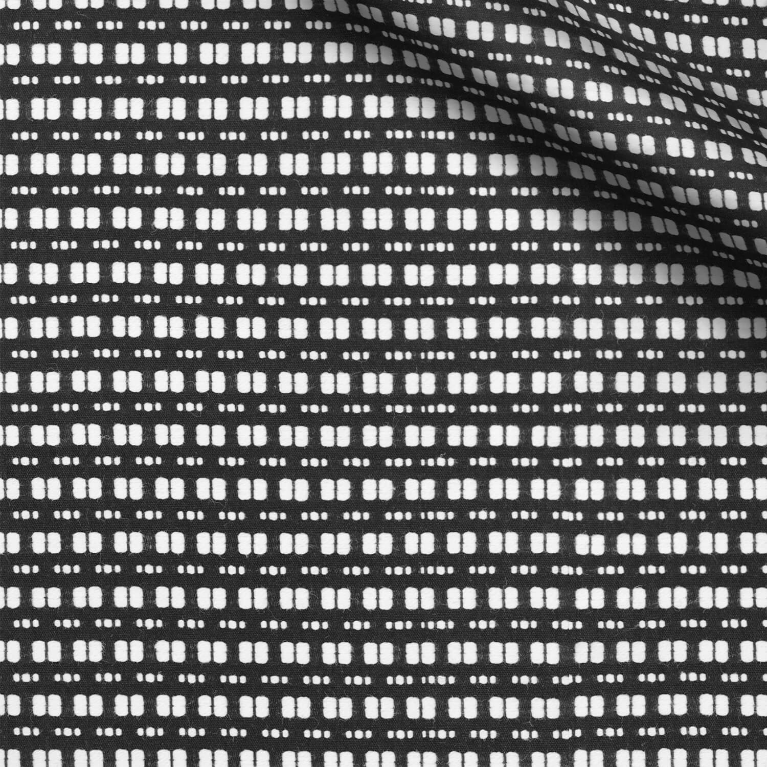 Romy fabric swatch — Black Micropattern, Piero Tallini