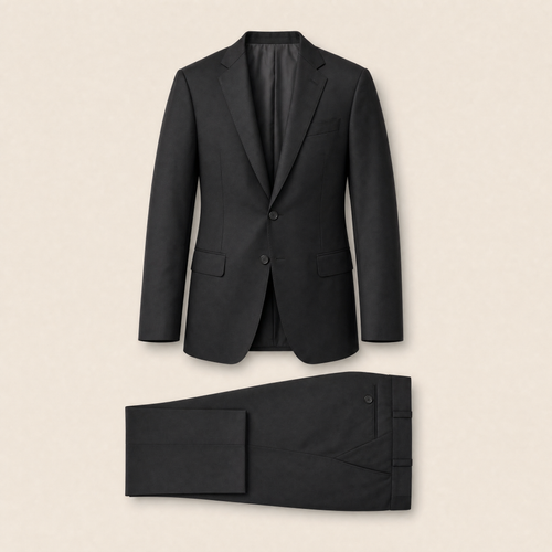 Sabbatini two-piece suit — Black pure wool