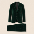 Saddie two-piece suit — Emerald Green Solid