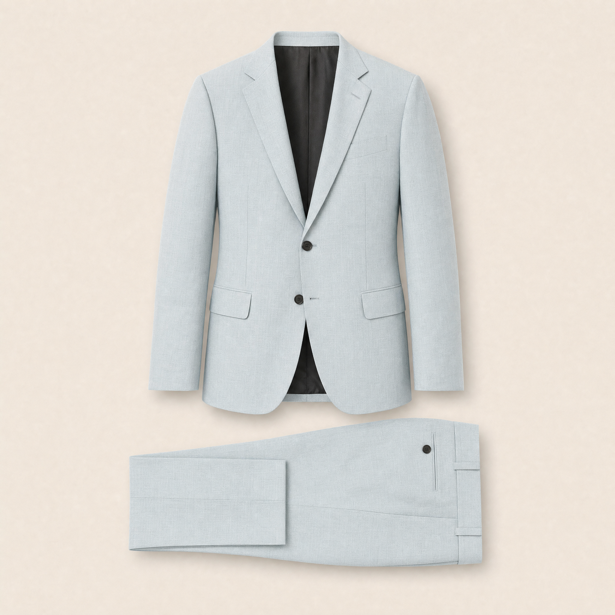 Saline two-piece suit — Dusty Blue linen blend