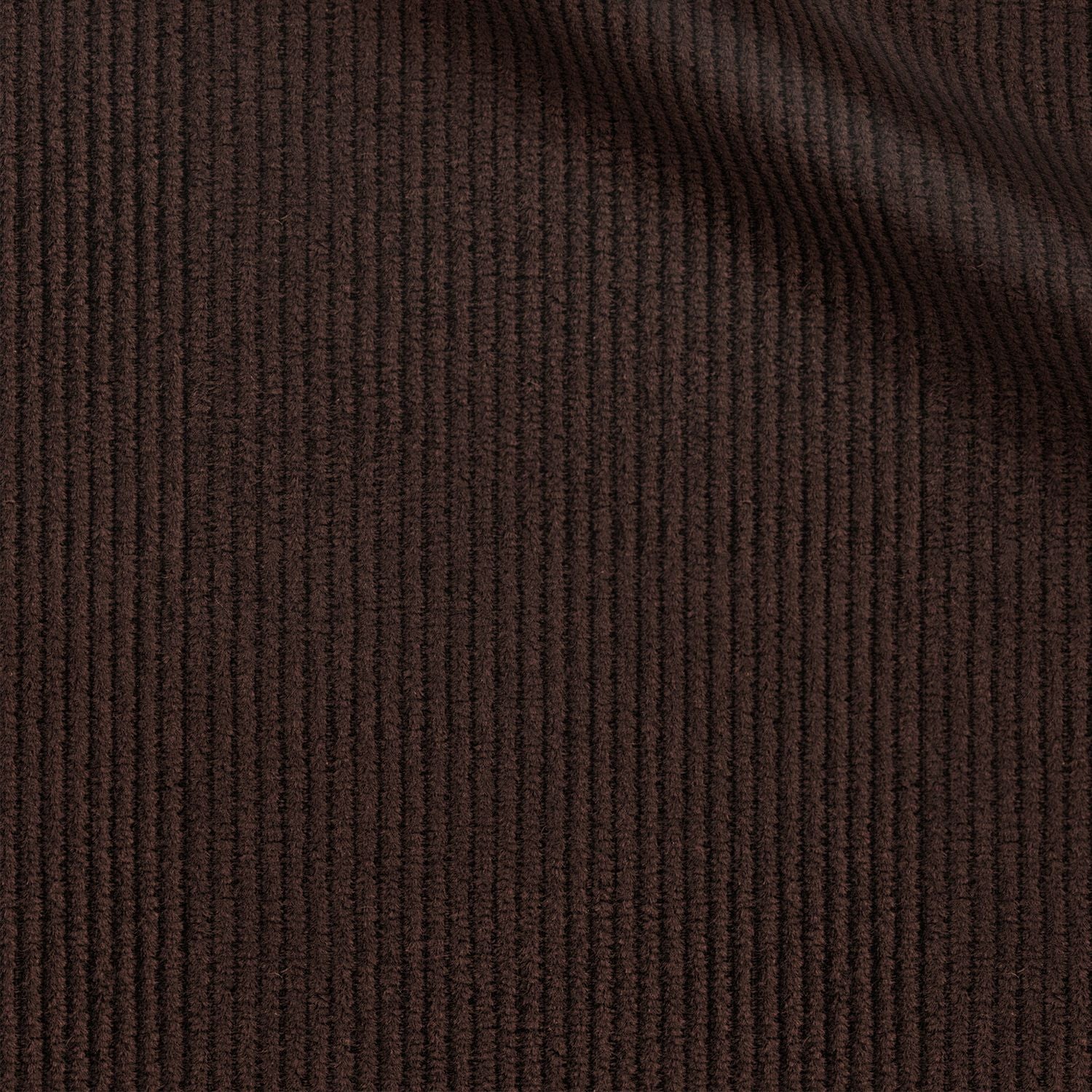 Schmid fabric swatch — Brown corduroy, 290 gsm, Draperì Corsini
