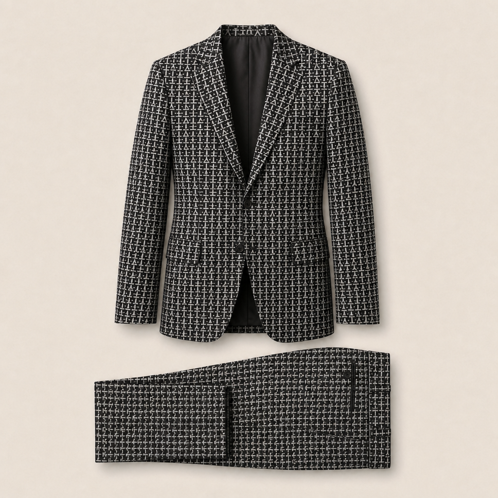 Shakespeare two-piece suit — Dark Blue merino wool