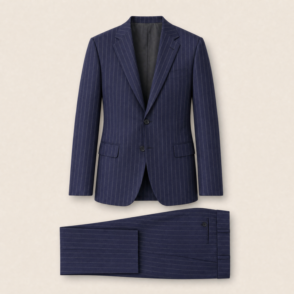 Sheadgod two-piece suit — Navy Blue wool blend
