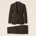 Sheehan two-piece suit — Reddish Brown wool blend