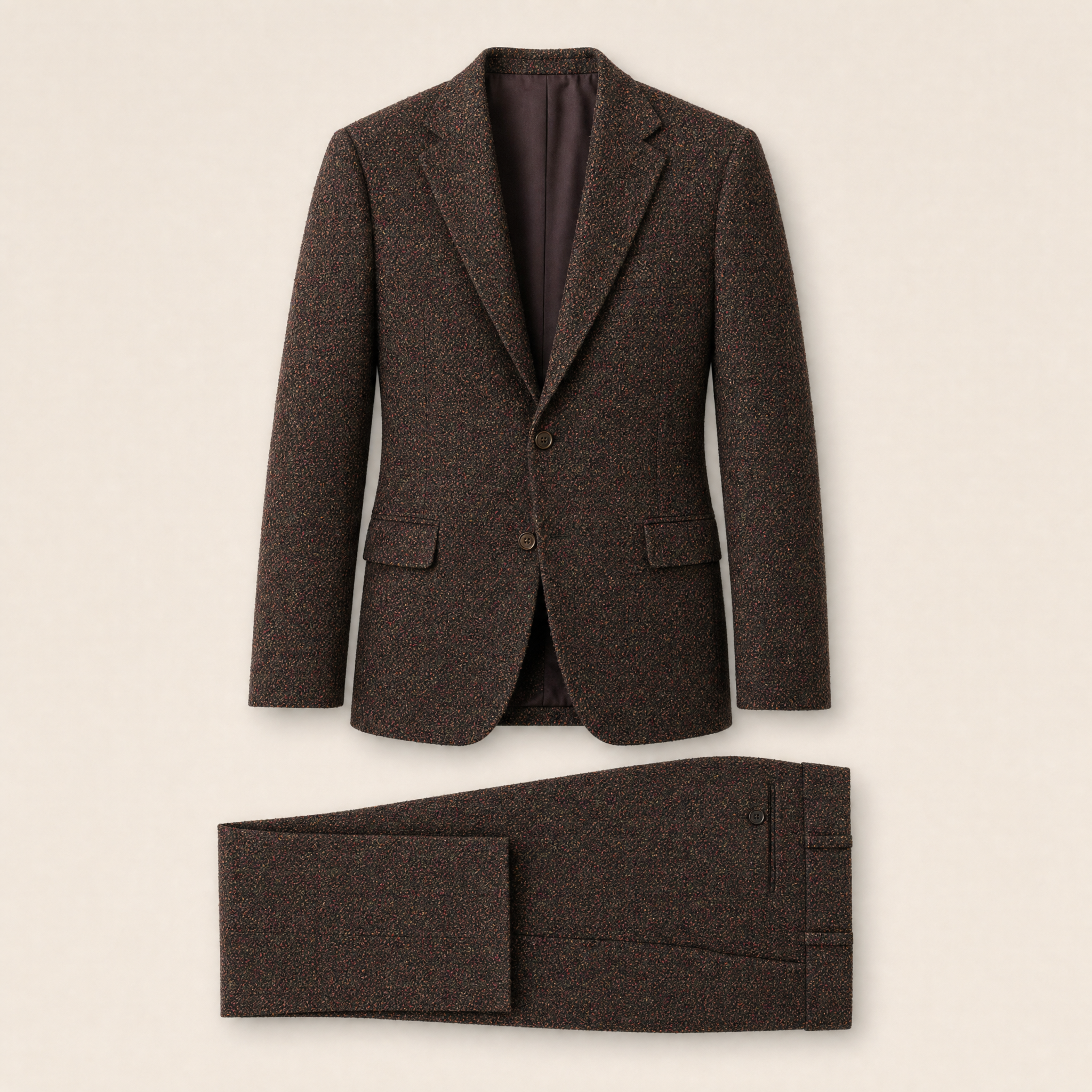 Sheehan two-piece suit — Reddish Brown wool blend