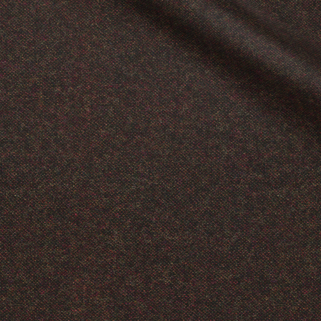 Sheehan fabric swatch — Reddish Brown donegal, 450 gsm, Draperì Corsini