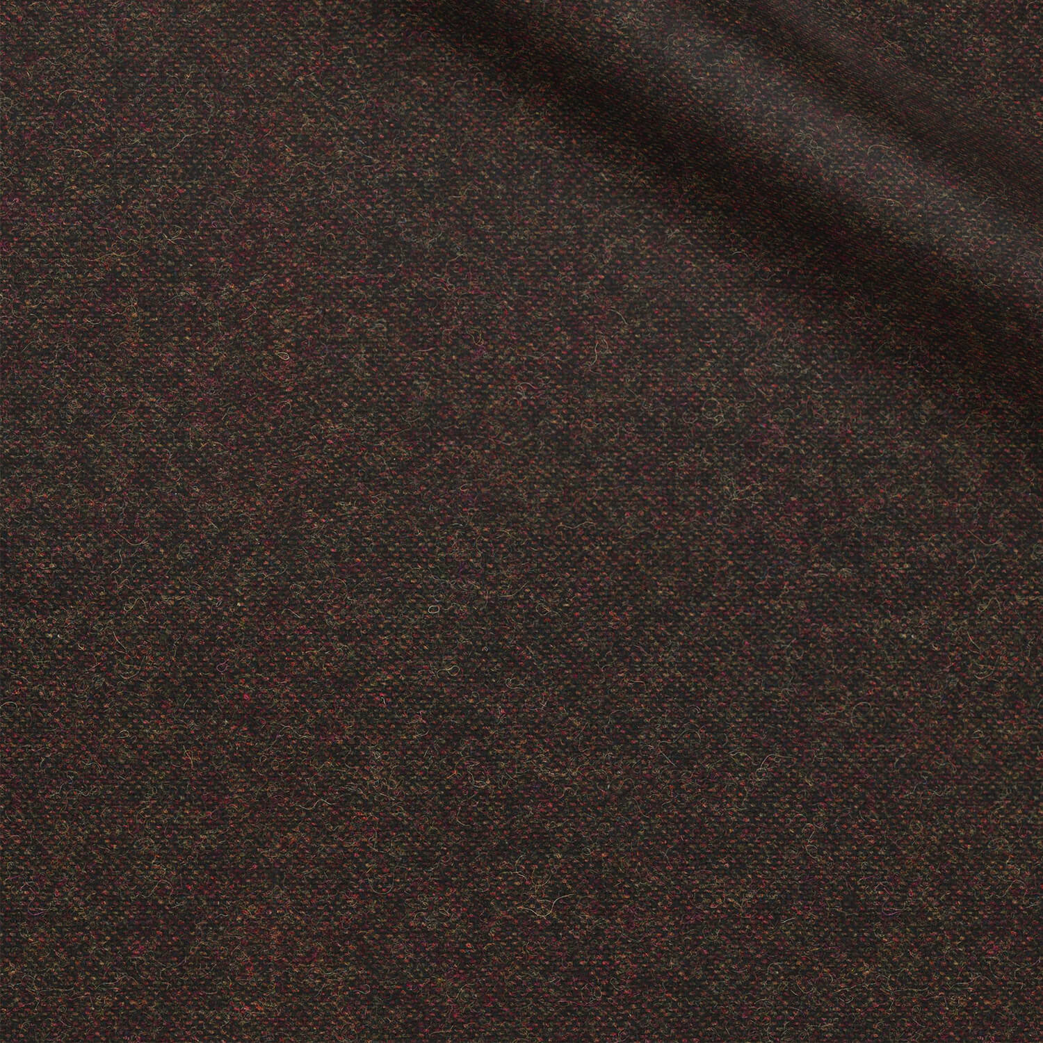 Sheehan fabric swatch — Reddish Brown donegal, 450 gsm, Draperì Corsini