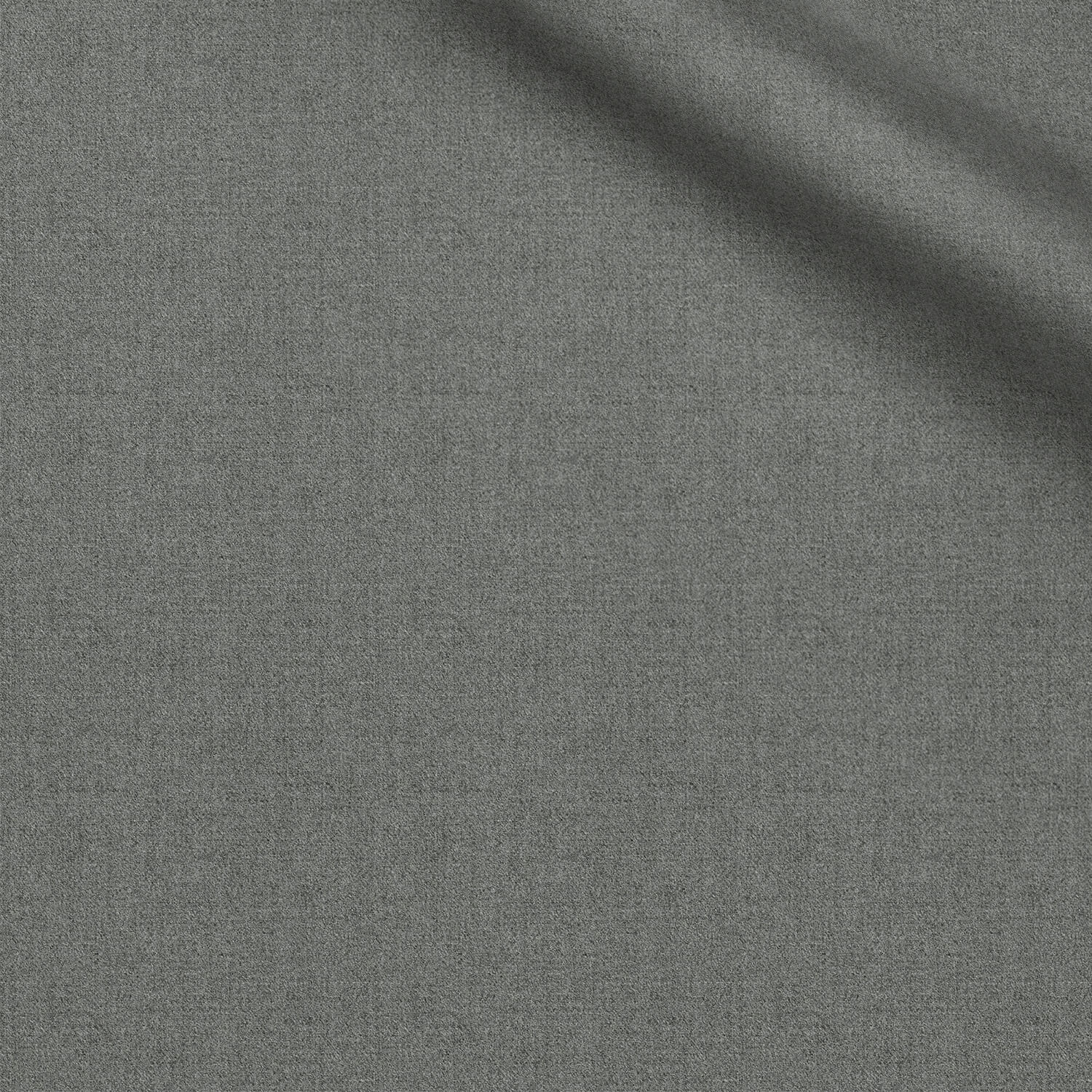 Sicilian Grey fabric swatch — Iron Gray twill, 201 gsm, Draperì Corsini
