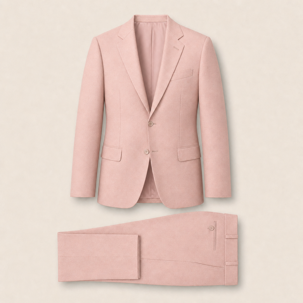 Slope two-piece suit — Pink Solid