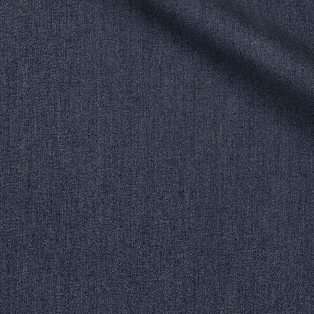 Sortino fabric swatch — Navy Blue plain weave, 160 gsm, Draperì Corsini