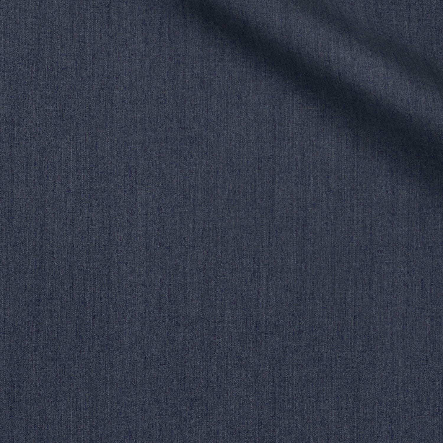 Sortino fabric swatch — Navy Blue plain weave, 160 gsm, Draperì Corsini
